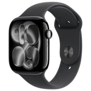 Apple Watch Series 11 GPS 46mm Jet Black Aluminium Case with Black Sport Band M/L – MEUX4