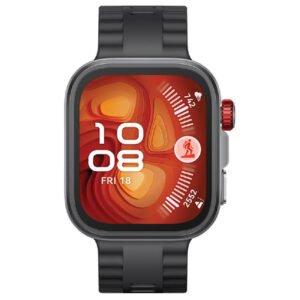 Huawei Watch Fit 4 Pro – Black | 1.82 inch Square AMOLED display | 10 Days Battery Life | 5ATM Water Resistant | 100 Fitness Modes | Black Fluoroelastomer Strap (+Extra Strap)